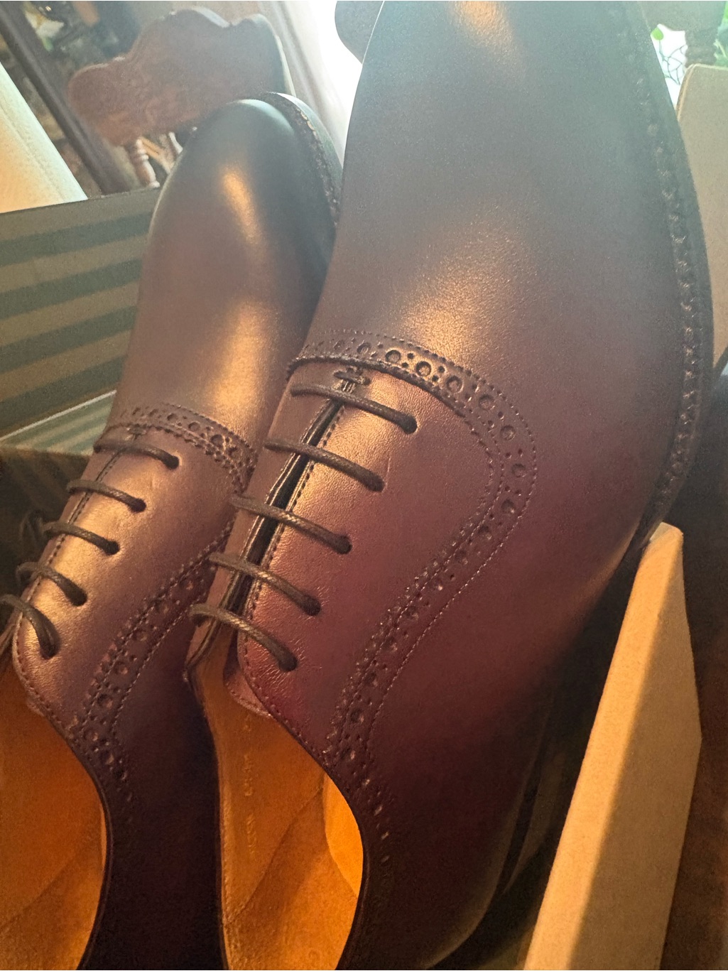Beckett Simonon Men's 11 Oxford Dress Shoes In Dark Brown Grant Adelaide — image 5 of 6